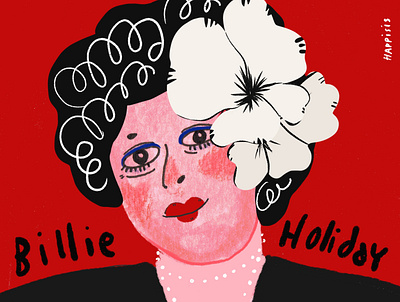 billie holiday illustration portrait