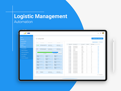 Logistic Management UI branding design ui ux