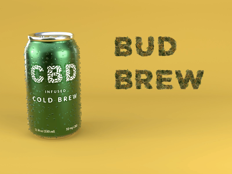 CBD Brew Can ae brew c4d can cbd mds modeling texturing