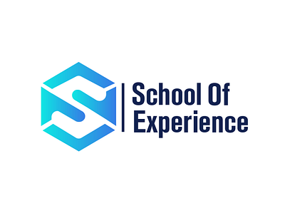 School of Experience Logo Design art branding design flat graphic design illustration logo minimal typography vector
