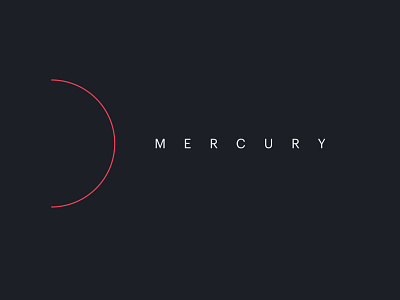 Mercury Development Logo Concept design logo minimal typography