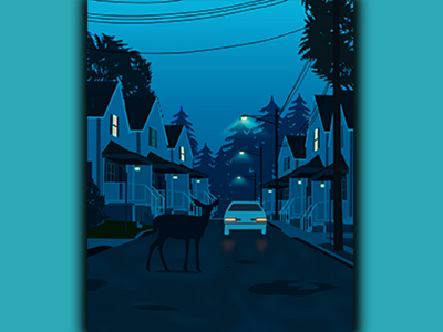 Dark Blue Night visual design illustrator art