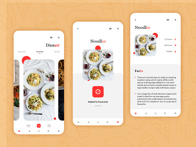 Food App Prototype app food food app mobile app noodles ui design uiux visual design