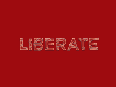 Liberate bold broken glass gotham liberate red type typography