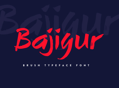 Bajigur Brush Typeface brush font brush typeface