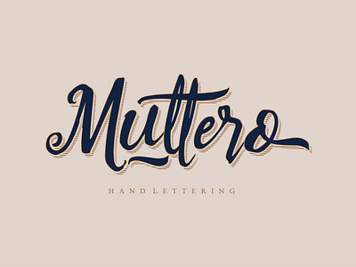 Muttero script hand lettering font