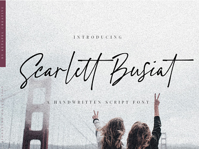 Scarlett Busiat Font elegant handlettering signature font