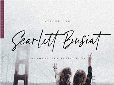 Scarlett Busiat Font elegant handlettering signature font