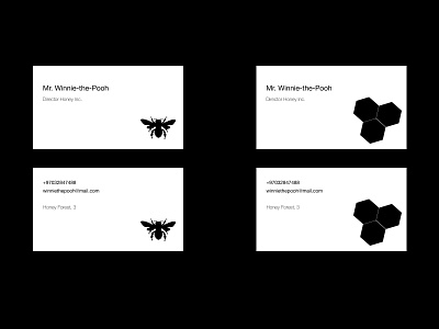 Visit cards for Mr.Winnie-the-Pooh design figma flat identity identity design photoshop ux uxui vector visitcard web web design