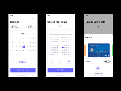 design of an app for buying event seats design figma ui ux uxui web