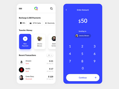 Online Payment Mobile App UI