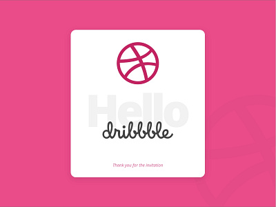 A Big Hello to Dribbble