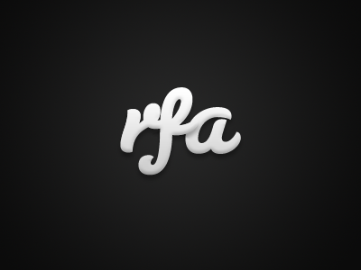 rfa logo logotype rfa simple typo typographic