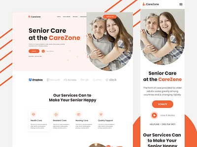 CareZone - Elderly Care Website