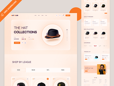 Freebie -  Shopify Hat Landing Page UI