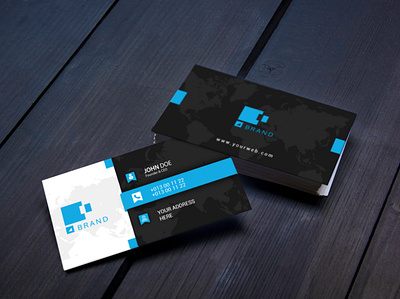 Business Card Template blue brand identity branding business card business card templates print desgin print design red visitingcard yellow