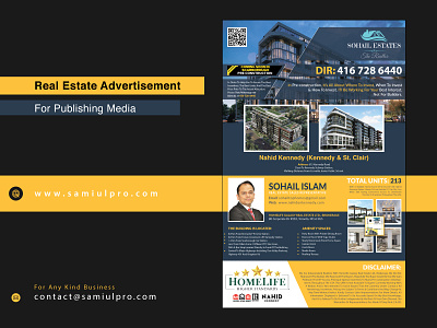 Real Estate Advertisement For Publishing Media ad design advertisement banner branding brochure flyer graphic design marketing design poster print design promotional real estate