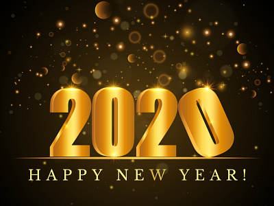 Happy New Year 2020 2020 background golden new year wallpaper