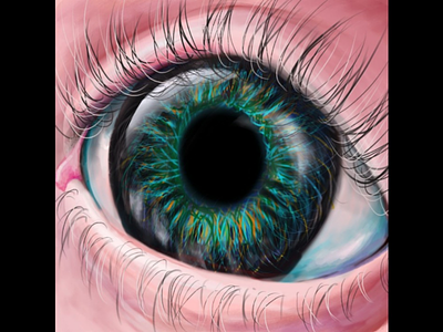 Art of an eye in realism on a graphic tablet art drawing eye gimp graphic illustration photoshop realism