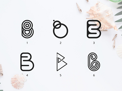 Lettermark Explorations - "B" design lettermark logo logo design logotype typography