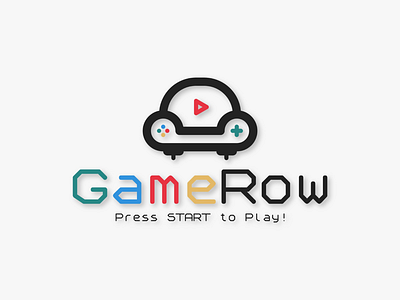GameRow Logo Concept #3 design flat color gamepad gaming gaming logo graphic design logo logo design logo maker logomark minimal sofa logo