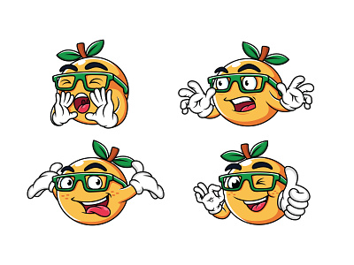 Orange mascot 🍊 cartoon character cute design illustration logo love mascot design orange orange juice vector