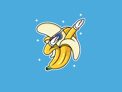 Dub Banana!!! 😋 🍌🍌 banana banana leaf cartoon character cool cute design dubing emoticon fruit hand drawn healthy illustration kawai love mascot design pose vector vegetable yellow