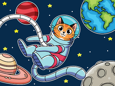 Space Cute Cat 😍🐱