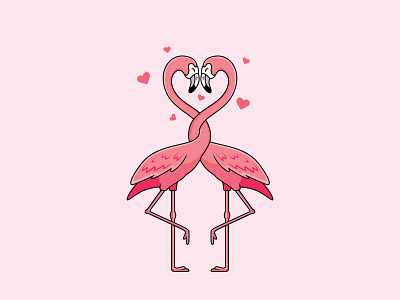 flamingos fall in love 🦩 💗