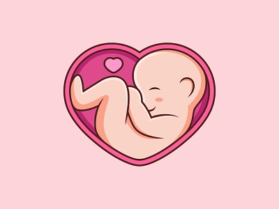 Illustration of Baby in a Belly Cartoon baby background beautiful belly birth cartoon character child cute design illustration love mascot sweet vector