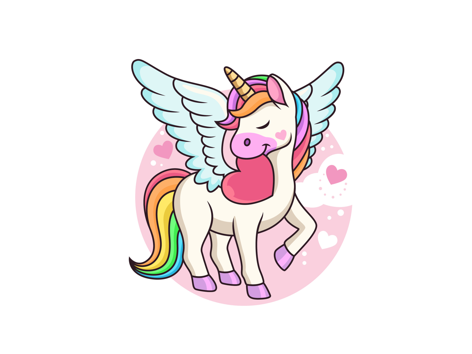 Cute Unicorn Cartoon by  on Dribbble