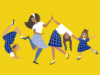 Ursuline Girls Make Their Mark educational branding girl power illustration vector art