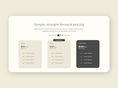 Pricing page