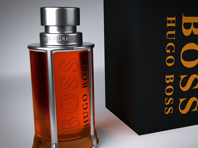 Hugo Boss Bottled Perfume 3D model 3d 3d art brand design branding clean marketing marketplace modeling