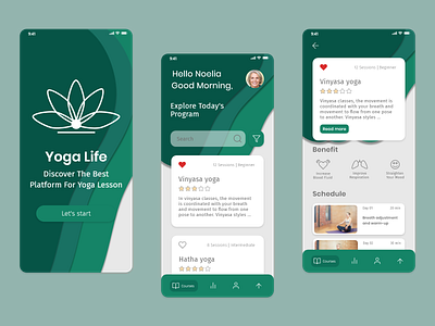 Yoga app concept abstract app app design best branding courses explore fitness fitness app icon logo logodesign mobile ui sports branding ui ux vector yoga yoga app