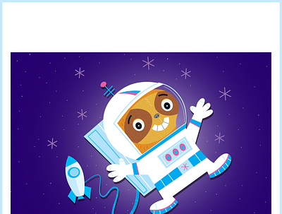 Astro Sloth astronaut branding cartoon design humorous illustration sloth space vector