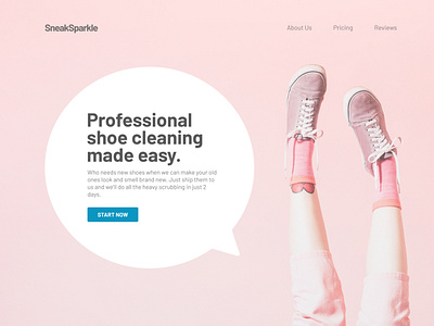 Daily UI 3: Landing page SneakSparkle