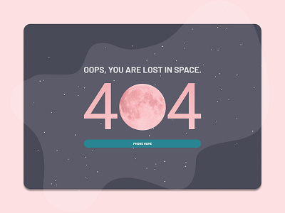 Daily UI 8: 404 error page dailyuichallenge design flat illustration space ui