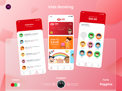 UI/UX Design Kids Banking
