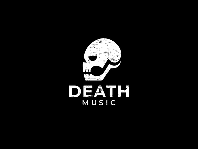 death music branding death design designer logo logoinspiration music music logo musicnote simple skull underground