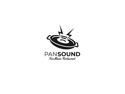 pan sound branding design fun kitchen logo logoinspiration music pan restaurant simple sound