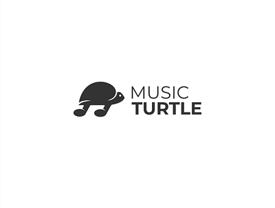 music turtle animal branding design logo logo concept logoinspiration music music logo music turtle simple turtle turtle logo