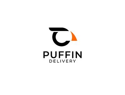 PUFFIN DELIVERY LOGO CONCEPT animal bird bird logo birds branding delivery design fast logo logoinspiration orange puffin puffin logo simple