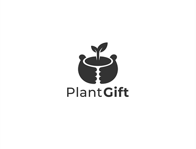 PLANT GIFT design gift hand logo logodesign logoinspiration plant simple