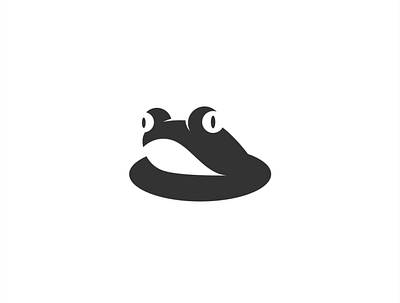 FROG amphibian animal black white branding design frog frog in water logo logo design logodesign logoinspiration simple water