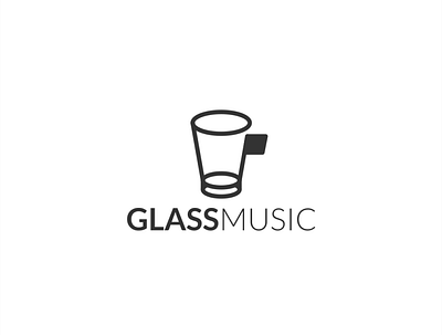 glass music branding cup design double meaning glass glass music logo logo design logodesign logoinspiration music negative space simple