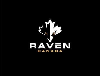 raven canada bird logo branding canada design logo logo design logodesign logoinspiration maple leaf raven raven logo ravenclaw simple vector