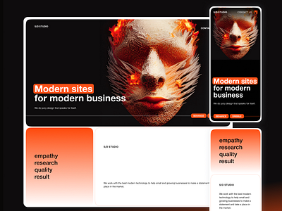 Landing page for design studio S/D