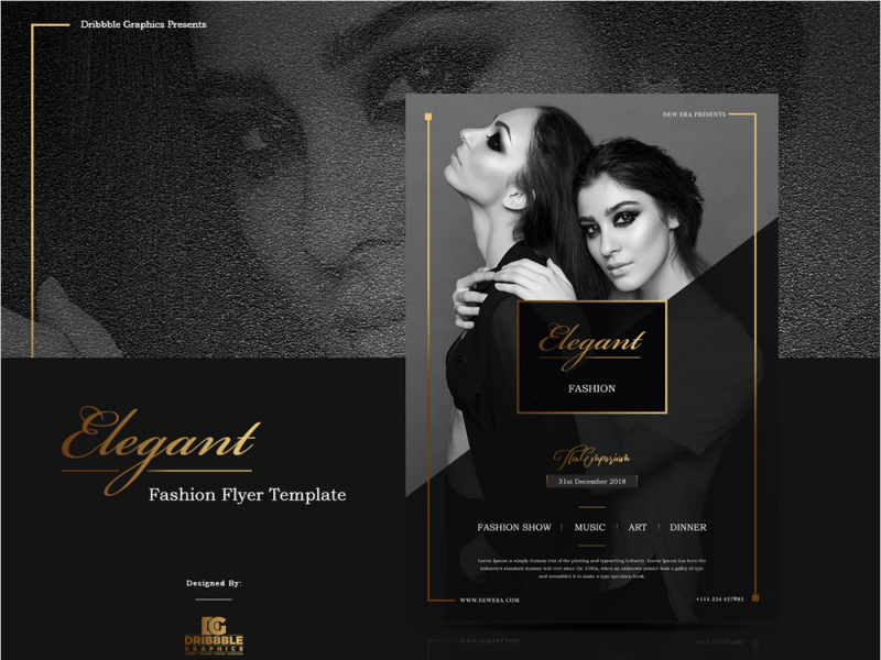 Free Fashion Flyer Template by Shary on Dribbble