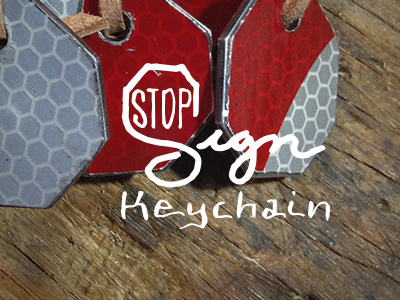 Stop Sign Keychain Logo gypsonite handlettering lettering logo logotype typography